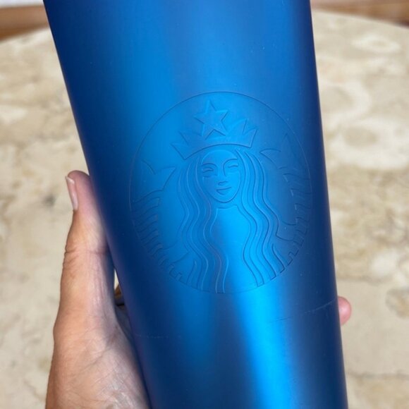 Starbucks 2023 Limited Edition Bluebell Soft Touch 24oz Tumbler Insulated - Picture 2 of 9